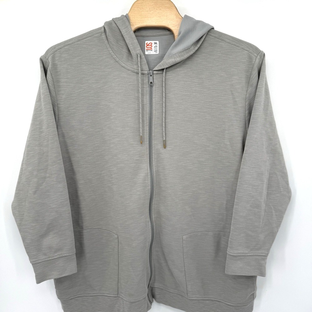 Society of One Hoodie Mens 3XL Jacket Gray Hood Full Zip Up Windbreaker SO1 Golf